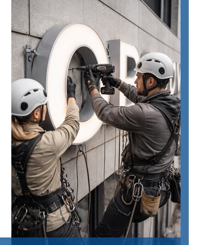 Монтаж световых букв в Саранске от 3161 р. под ключ ВЫСОТНИК-Срн