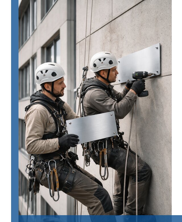 Монтаж табличек и указателей в Саранске для зданий и сооружений