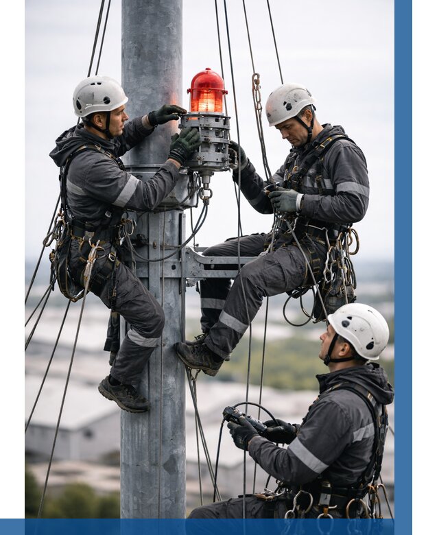 Монтаж заградительных огней в Саранске от 8956 р. | ВЫСОТНИК-Срн