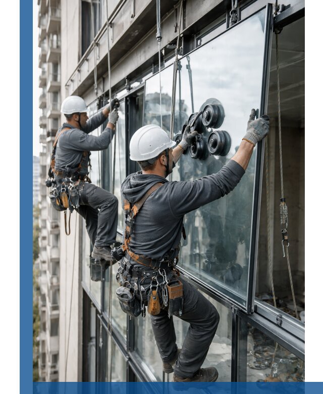 Витражное остекление фасадов и лоджий в Саранске под ключ