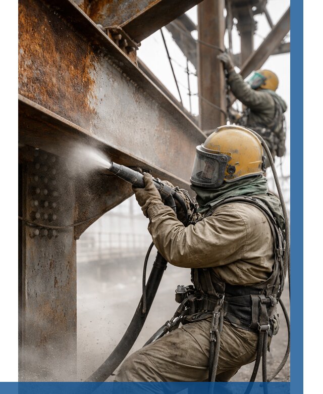 Пескоструйная очистка металлоконструкций в Саранске по 632 р.  ВЫСОТНИК-Срн