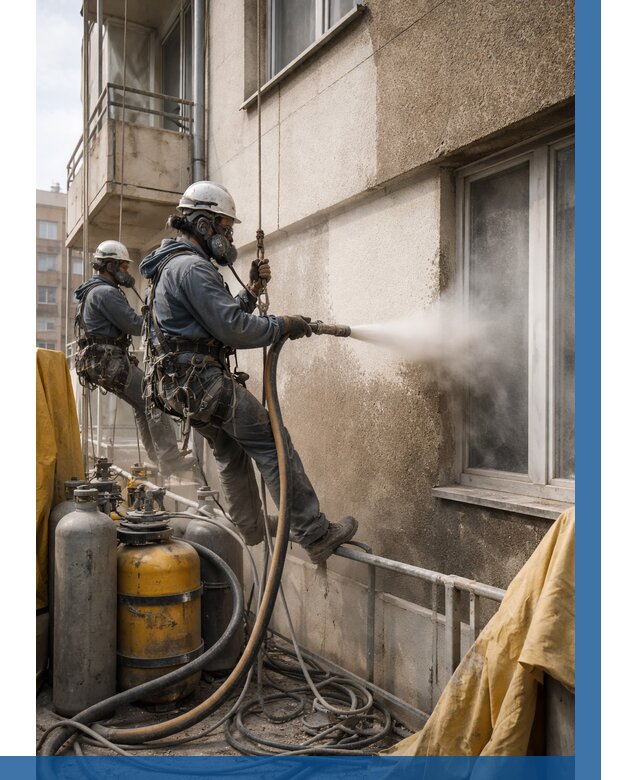 Пескоструйная очистка фасада в Саранске от 685 р. | ВЫСОТНИК-Срн