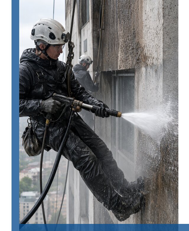 Гидроструйная очистка фасадов и конструкций в Саранске