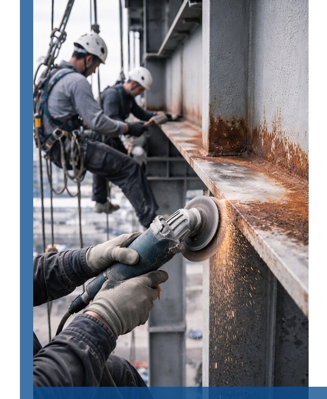 Зачистка металла от ржавчины и подготовка поверхностей в Саранске