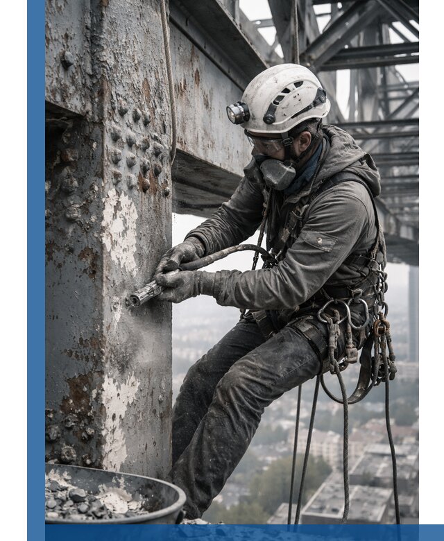 Удаление старой краски с металлических конструкций в Саранске