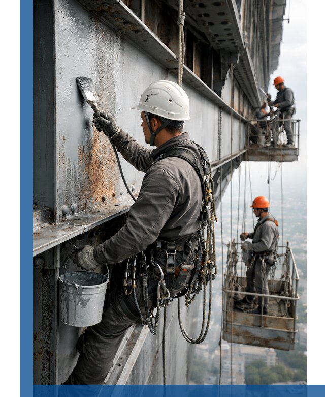 Покраска металлоконструкций на высоте в Саранске профессионально