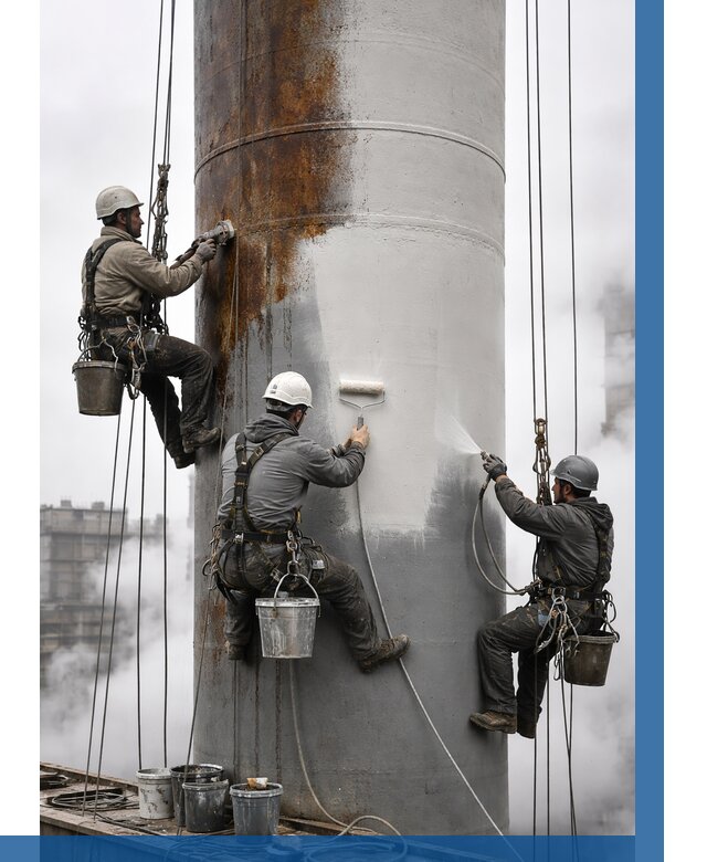 Покраска дымовых труб в Саранске от 8956 р. | ВЫСОТНИК-Срн