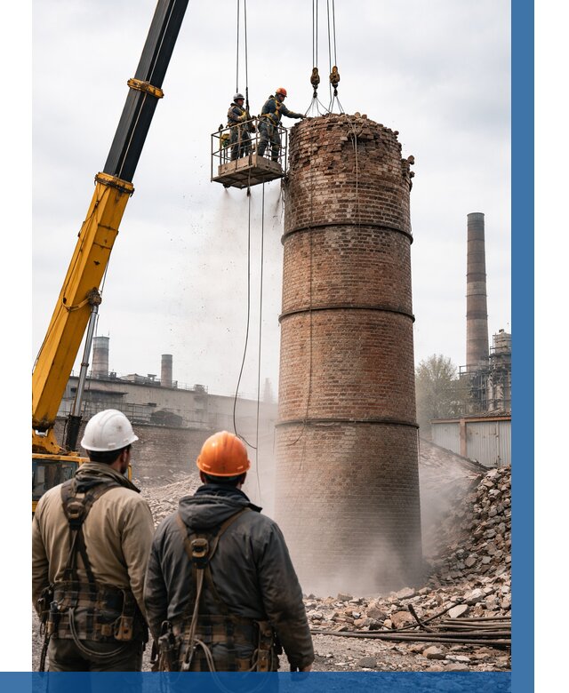 Демонтаж дымовой трубы в Саранске от 94824 р. | ВЫСОТНИК-Срн, смета