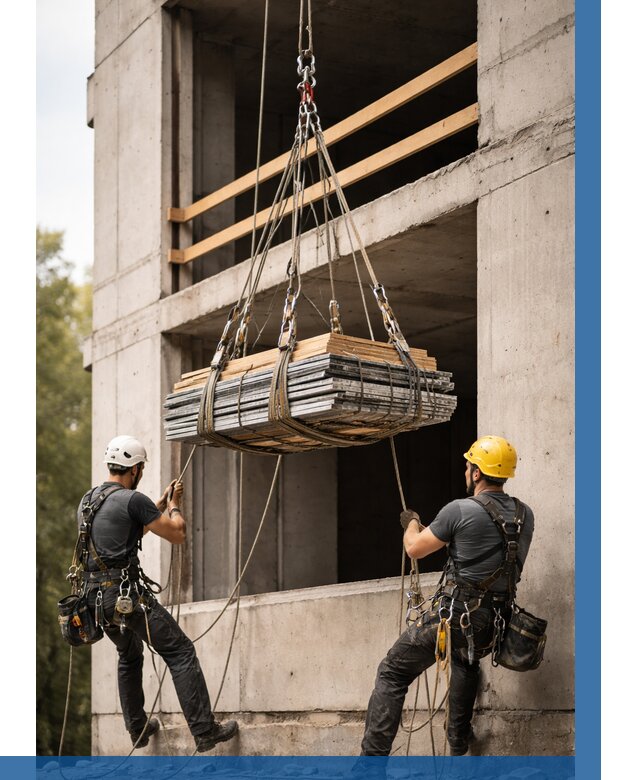 Подъем материала на этаж веревками в Саранске от 1580 р. | ВЫСОТНИК-Срн