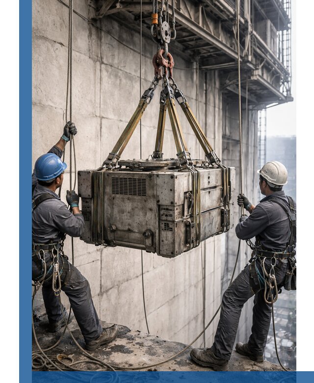 Такелажные работы на высоте, подъем и монтаж грузов в Саранске