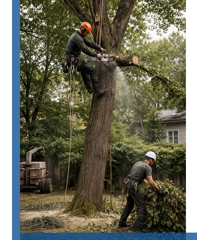 Кронирование деревьев в Саранске, безопасная высотная обрезка