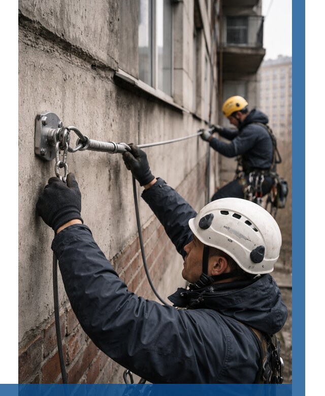 Монтаж анкерных линий в Саранске от 3161 р. | ВЫСОТНИК-Срн