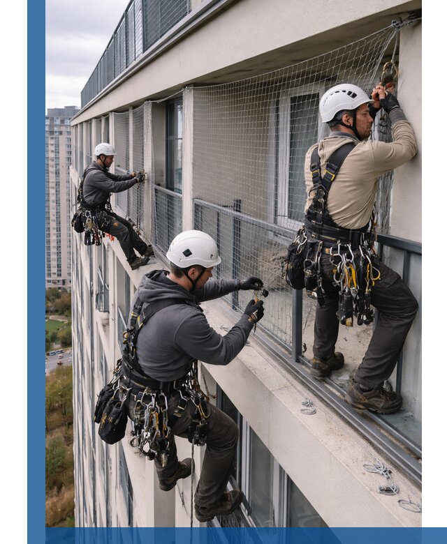 Профессиональный монтаж защитной сетки от птиц в Саранске